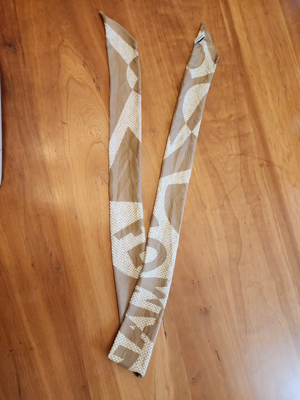 Ferragamo Beige Patterned Decorative Scarf